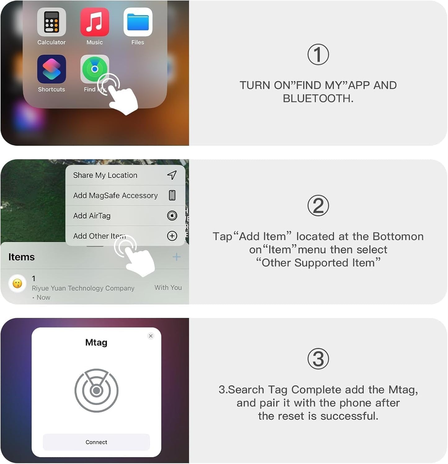 GPS Car Tracker, No Monthly Fee Tracker Device for Vehicles, Works with Apple Find My (Ios Only), Mini Hidden Car Tracker with Magnetic Case