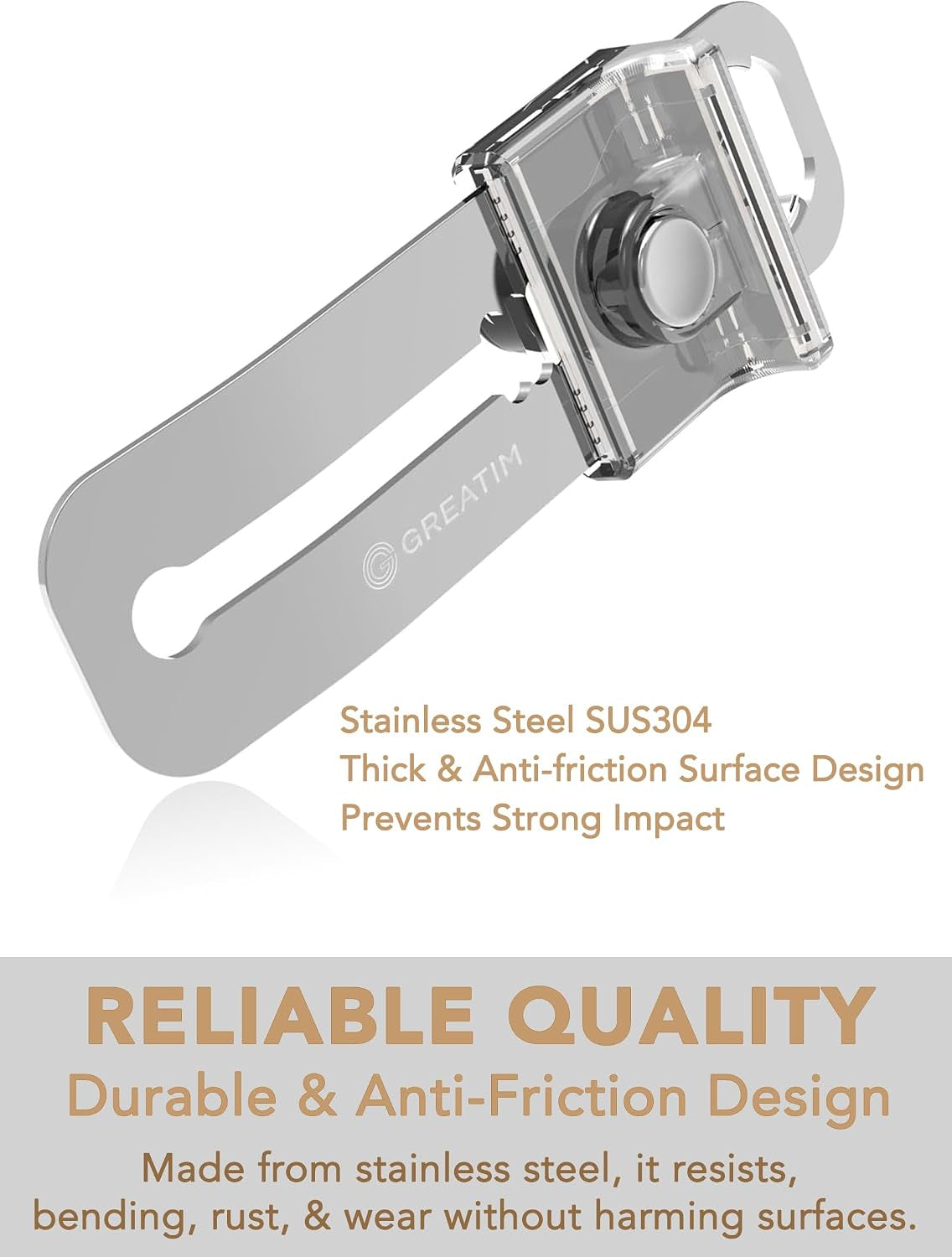 Greatim Portable Door Lock for Travel Hotel Safety, Stainless Steel Security Lock