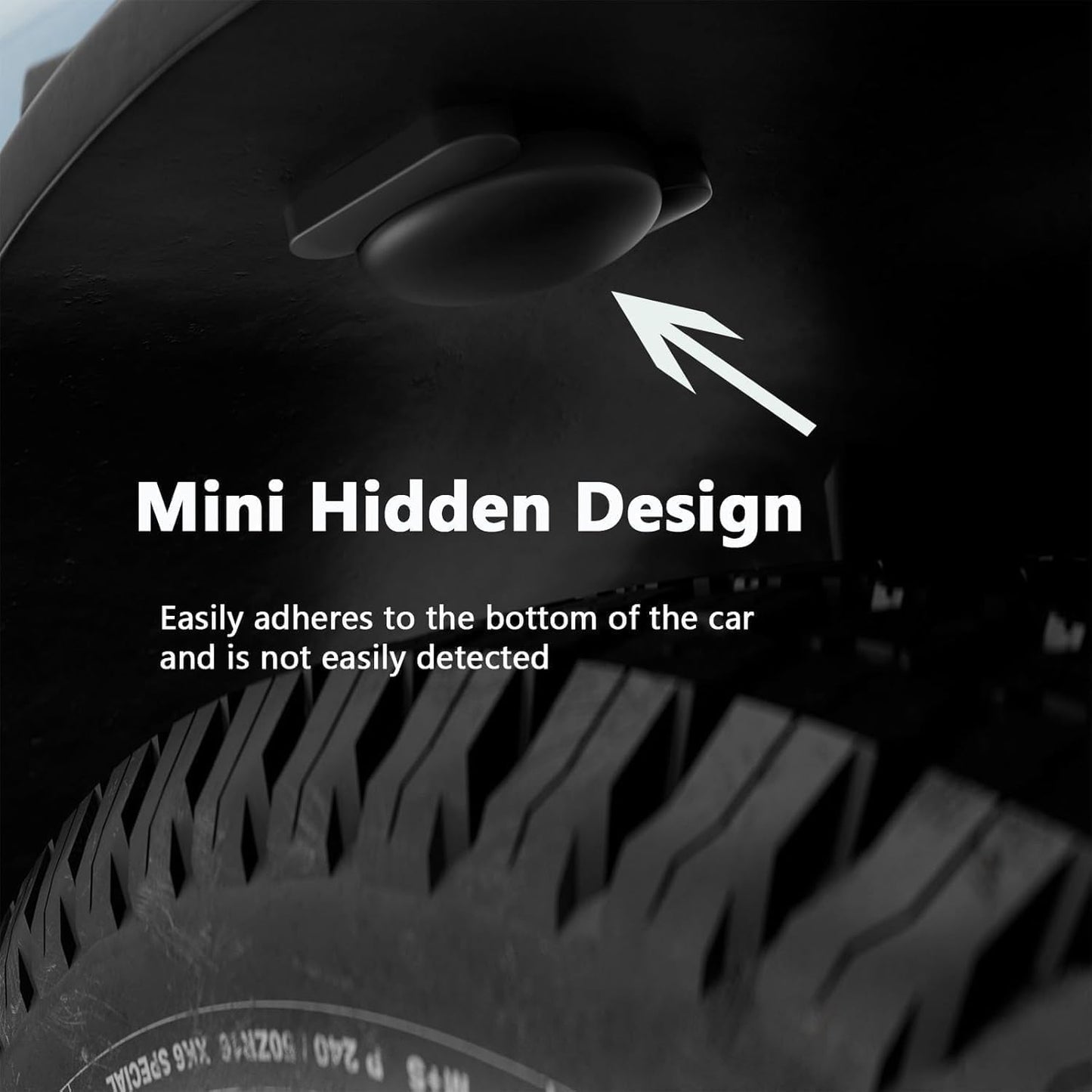 GPS Car Tracker, No Monthly Fee Tracker Device for Vehicles, Works with Apple Find My (Ios Only), Mini Hidden Car Tracker with Magnetic Case