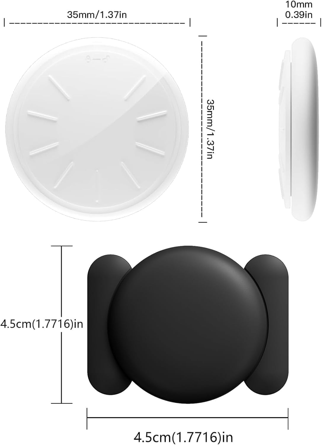 GPS Car Tracker, No Monthly Fee Tracker Device for Vehicles, Works with Apple Find My (Ios Only), Mini Hidden Car Tracker with Magnetic Case